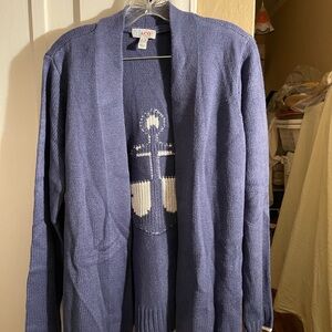 Dasco Women's Blue Anchor Cardigan